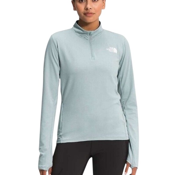 The North Face Riseway 1/2 Zip Top Womens Long Sleeve with Thumbholes Size M - Picture 1 of 15